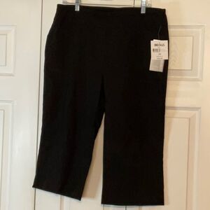 Coral Bay Black Capri Pants Slimming Comfort Waist 16 Petite New